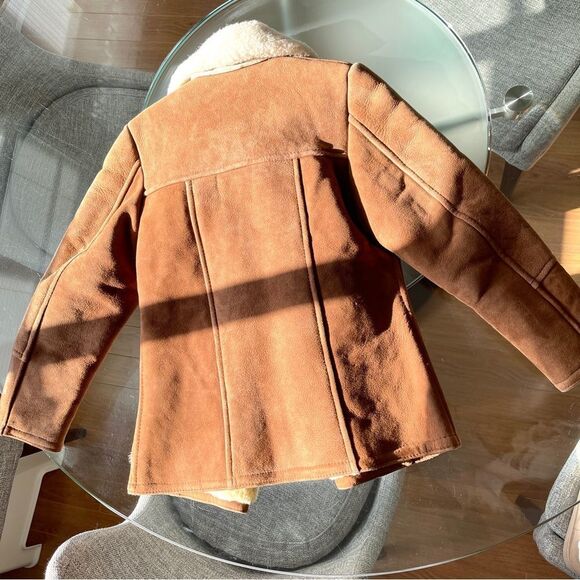 NWOT Genuine Mexican Handmade Suede Sherpa Shearling Coat - Picture 8 of 16